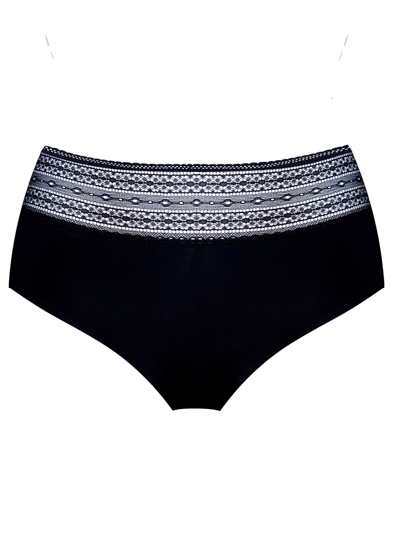 Culotte Menstruelle Flux Léger MOOL - Modèle Rhône, Taille Normale/grande, Noir, Absorbe 1 Tampon, Coton Bio