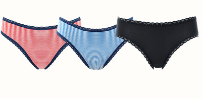 Lot de 3 culottes au choix pour ados 