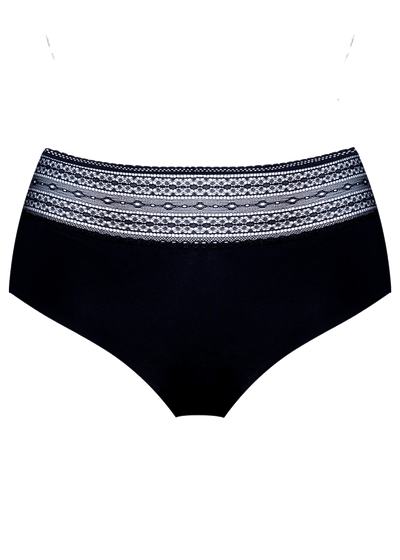 culotte menstruelle noire sans couture dentelle